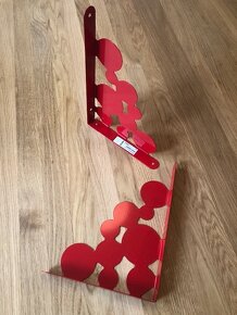 Konzole nástěnné police IKEA EKBY MANS, červená, 2 ks - 2