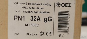 Nožové pojistky 32A - 2