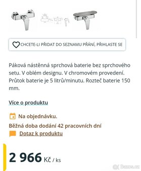 Sprchová baterie Roca Atlas bez příslušenství - 2