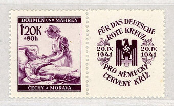 PROTEKTORÁT - Něm. červ. kříž/kupon - svěží. - 2