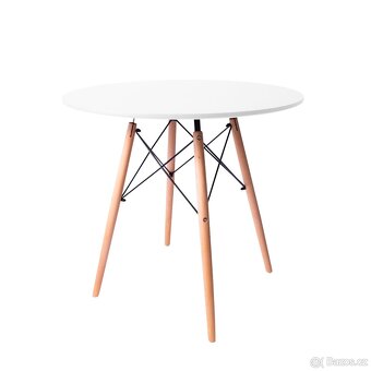 bílý jídelní stůl + 3 židle – velmi dobrý stav - 2