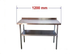 Pracovní nerezový stůl 120/60 cm - 2