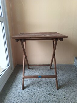 Skladací zahradní stolek 65x65 cm. - 2