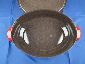 SFINX Smaltovaný oválný pekáč s poklicí 32 cm. - 2
