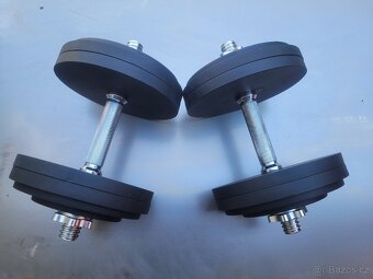 Nakládací jednoruční činky 2× 2,5kg - 30kg - 2