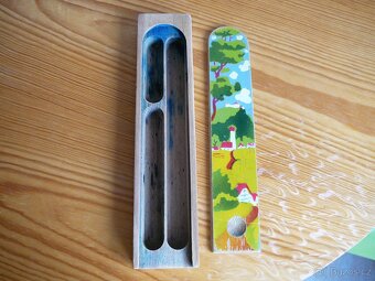 dřevěný penál s kresbou - 2