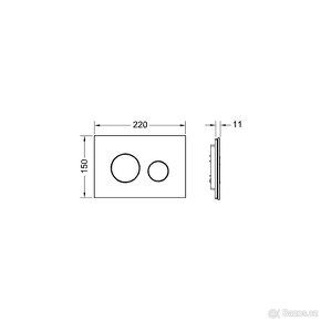 wc tlačítko Tece Loop sklo černá lesk 9240656 (5.100 Kč) - 2