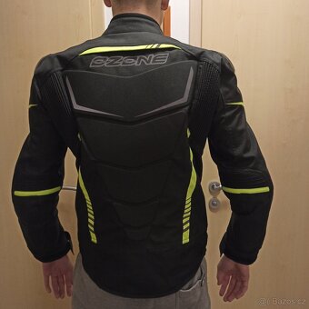 Bunda na motorku Ozone Pulse černo-fluo žlutá velikost SX - 2