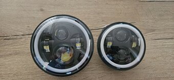 Tatra,v3s,multicar přední LED světla 178mm 7' (angel eyes) - 2