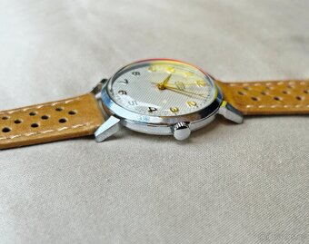 Československé mechanické vintage retro hodinky PRIM Pavúk - 2