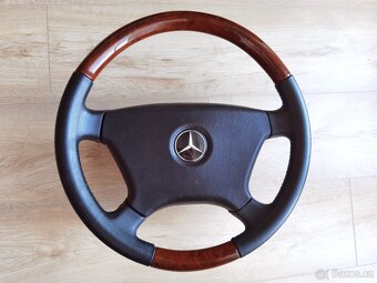 Volant dřevěný dekor a kůže pro Mercedes Benz W201 a W124 - 2