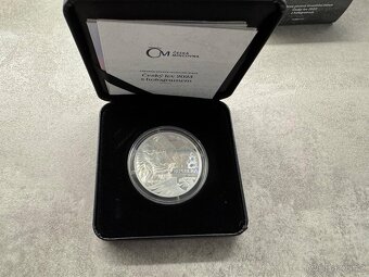 stříbrná investiční mince Český lev 2023 s hologramem proof - 2