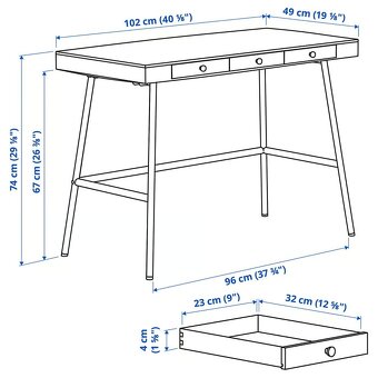 Psací stůl, bambus, 102x49 cm z IKEA - 2