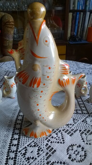 Keramická karafa s panáky - 2