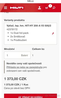 Hilti HIT-HY 200-A V3 500ml/890g - 2