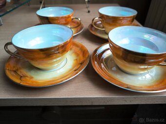 Starožitný čajový perleťový set - 2