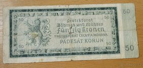 Bankovka 50 korun z roku 1940 - Protektorát - 2