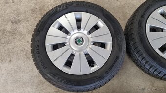 Fabia 5x100 R14 komplet plech.zimní kola - 2