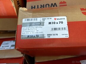 Imbusové šrouby s celým závitem M10x70mm Ocel 8.8 Zinek bílý - 2