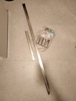 BESTÅ Rám + nohy, nerez, 120x40 cm - 2