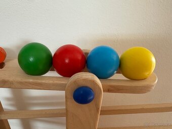 Dřevěná montessori hračka - kuličková dráha XXL - 2