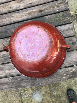 Velká zadělávací smaltovaná mísa k osázení na zahradu - 2