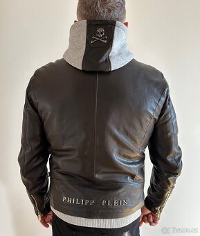 Prodám koženou bundu Philipp Plein s vestou - 2