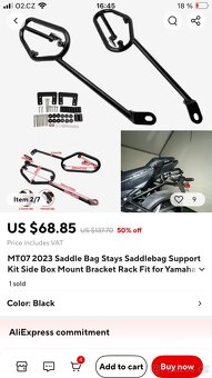 Yamaha mt 07-Držáky kufru - 2