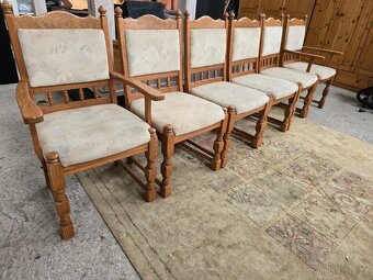 6x židle rustikál komplet 47x50 výšká 48 cm - 2