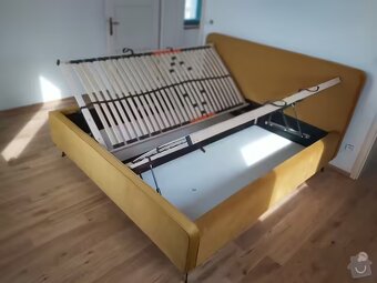 Designová manželská postel s velkým úložným prostorem - 2