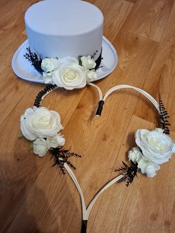 Svatební dekorace na auto - bilocerna - 2