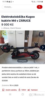 Prodám elektrokoloběžku Kukirin m4 v ZÁRUCE - 2