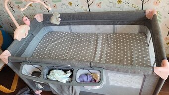 Dětská cestovní postýlka KinderKraft Joy pink - 2
