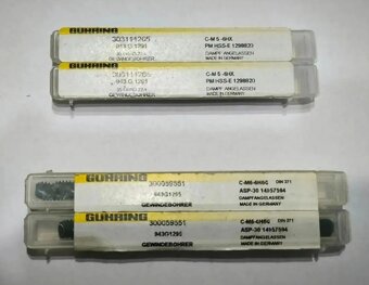 Zavitniky Guhring M6 -2 ks , M5-2 ks - 2