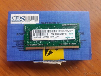 Paměti do notebooku – 4GB Kingston + 2GB Apacer – DDR3L - 2