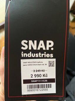 Kalhoty na motorku SNAP vel. 36 černé - 2