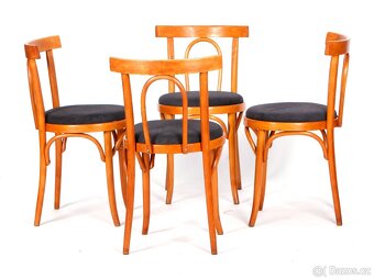 LEVNÉ přečalouněné židle TON, 4kusy. - 2