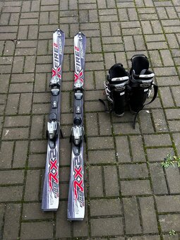 Lyže 155cm + lyžáky - 2