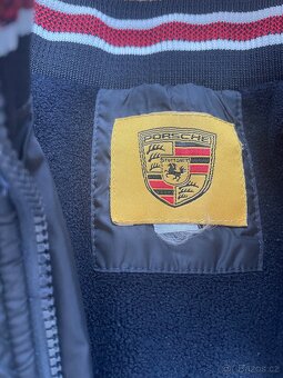 Porsche - tmavě modrá bunda vel 5-8 let - 2