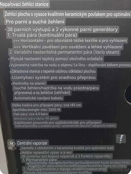 Napářovací žehlicí stanice – levně / funkční“ - 2