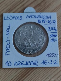 10 krejcary Leopolda arcivévodu tyrolskeho - 2