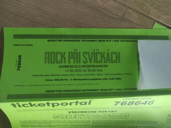 2x lístek Rock při svíčkách už na tuto sobotu 17.5. - 2