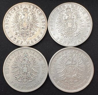 Vzácná sbírka 39 stříbrných německých marek 1875–1914 – TOP - 2