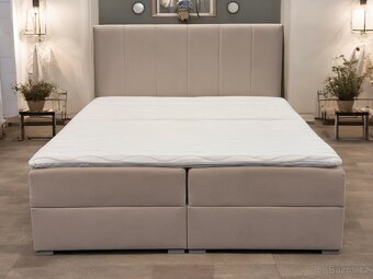 Nová Bezová postel Boxspring 160x200 a 180x200 - 2