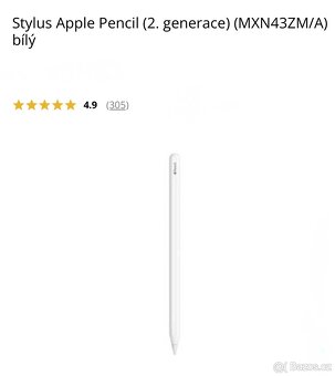 Prodáme Stylus Apple Pencil (2. generace) (MXN43ZM/A) bílý - 2