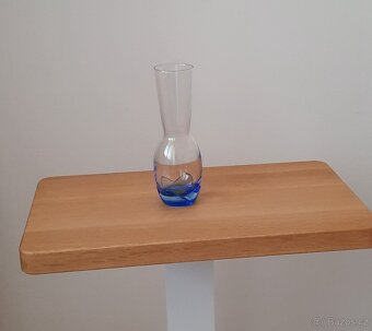 Skleněná váza, modro-bílé sklo - 2