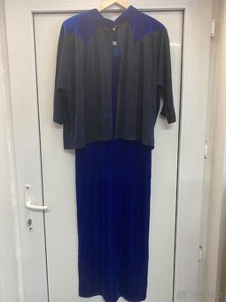 Plesové sametové šaty velikost xl - 2