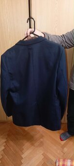 Modrý pánský oblek Prostějov, výška postavy 175 cm - 2