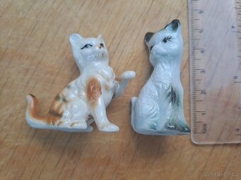 mini porcelánové kočičky - 2