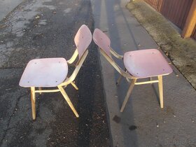 Retro židle Ton dřevo-plast 50. léta - 2